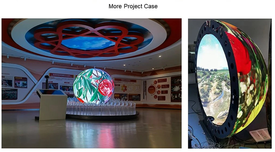 Runder LED-Bildschirm f&uuml;r den Innenbereich