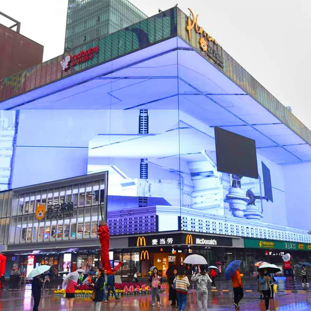 P4 3D Naked Eye Rental Outdoor-Vollfarb-HD-Billboard-Videowand-LED-Bildschirm mit hervorragender Leistung