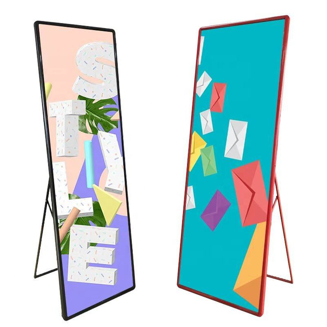 Vertikaler mobiler tragbarer Werberahmen-LED-Plakatbildschirm P2.5 für den Innenbereich