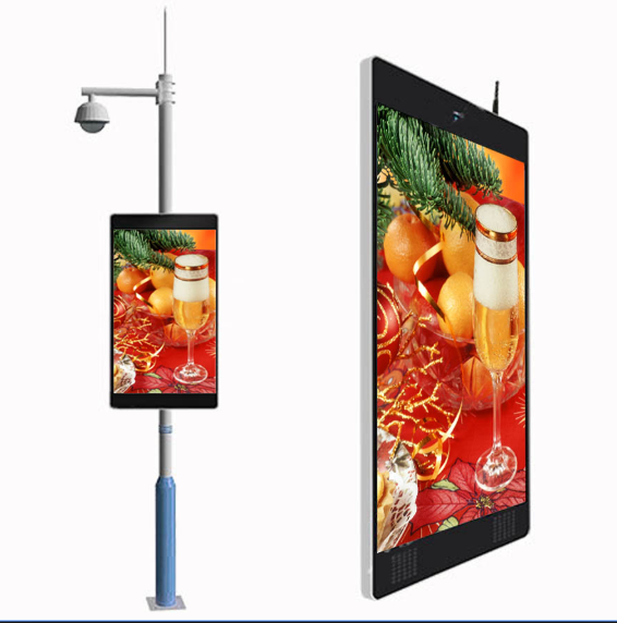 Outdoor-Straßenwerbung LED-Pole Digital Outdoor-LED-Bildschirm 